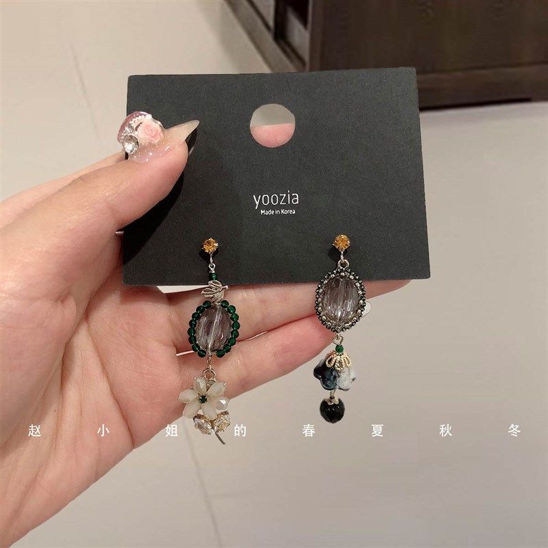 韩系小众设计耳饰气质优雅知性饰品精致耳钉复古不对称镶钻耳环,饰品/流行首饰/时尚饰品新,耳环,淘宝优惠券,粉丝福利购,淘宝优惠卷