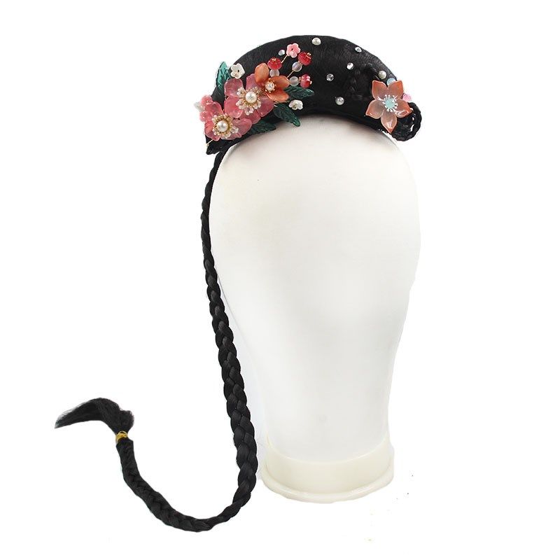 湘云飞古典舞蹈艺考桃李杯独舞头饰扇子舞舞台表演假发定制,美发护发/假发,演出假发,淘宝优惠券,粉丝福利购,淘宝优惠卷