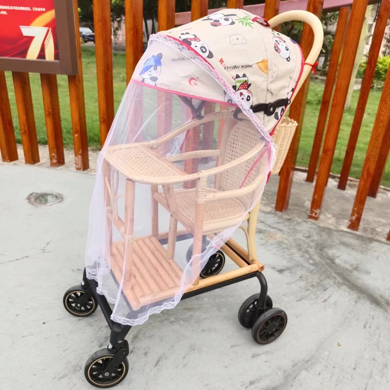 夏季竹藤婴儿小推车宝宝车外出手推儿童坐式小孩竹子车竹编真藤椅