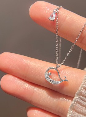 纯银项链女夏锁骨链轻奢小众设计感2023年新款送闺蜜生日礼物