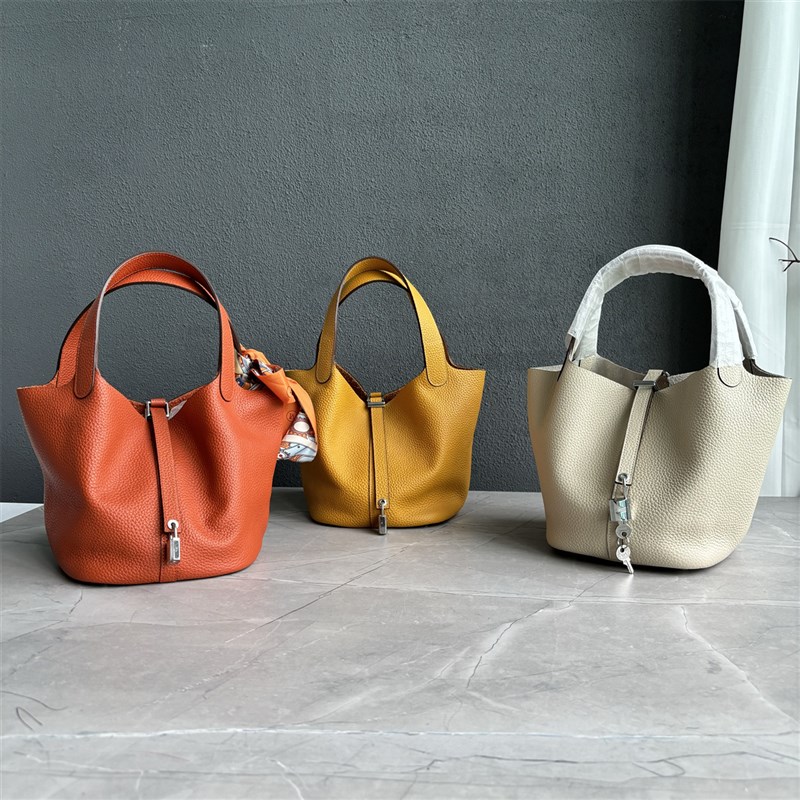 菜篮子真皮纯牛皮莎菲线包包2024新款水桶包女包手提包新娘婚包