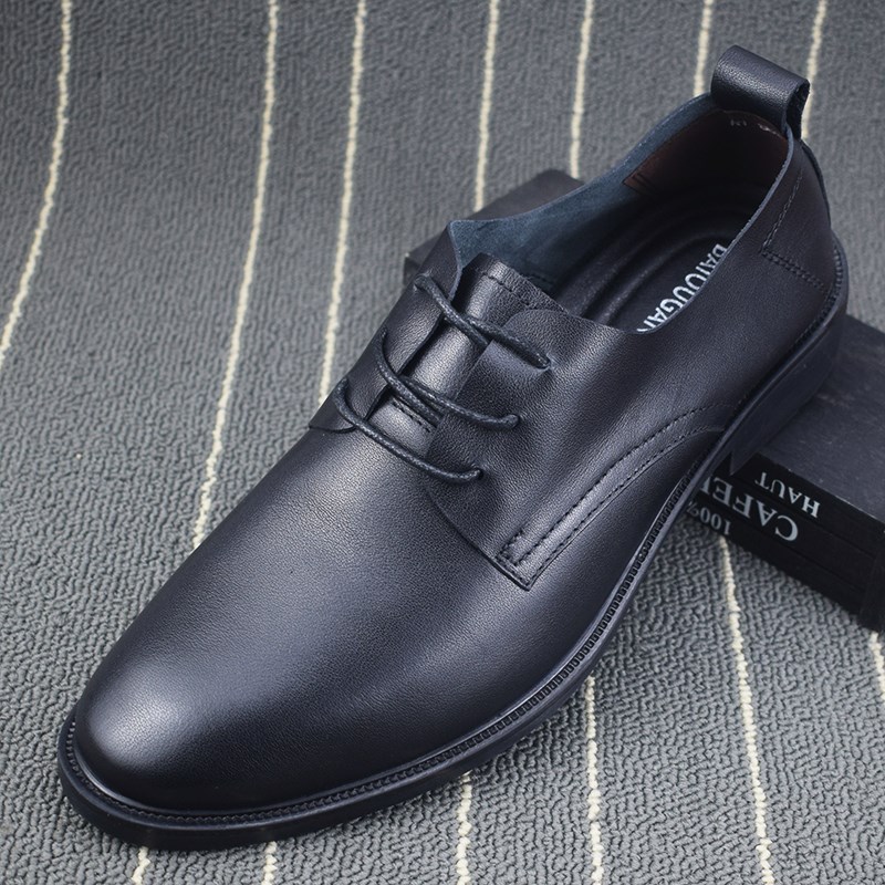 外贸男士皮鞋商务正装真皮休闲单层皮男鞋软底软面皮百搭皮鞋婚鞋