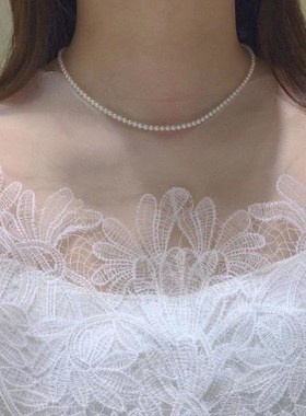 小精品推荐天然淡水珍珠项链珠光好圆度好女款项链珠宝项链饰品