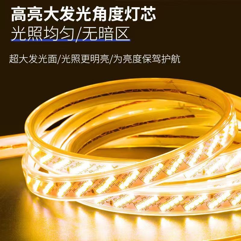 100米套装-led防雨灯带高亮变光家用客H厅吊顶户外三色220v软灯带