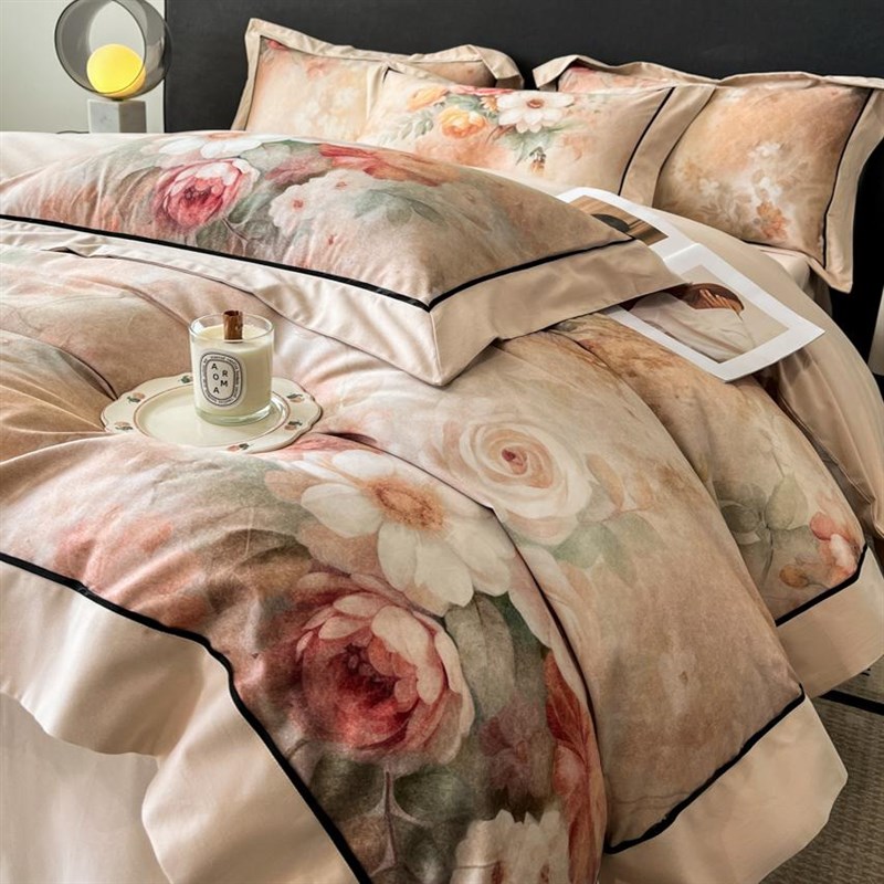 A类轻奢风200支全棉生态磨毛四件套D纯棉加厚秋冬2024新款被套床