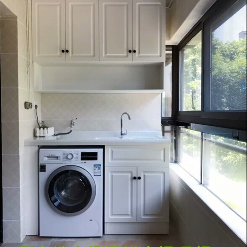 长沙整体橱柜定h做阳台柜洗衣机柜浴室柜定制陶瓷砖石英石旧房改