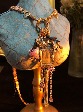 bj重工芭蕾猫咪复古项链中古