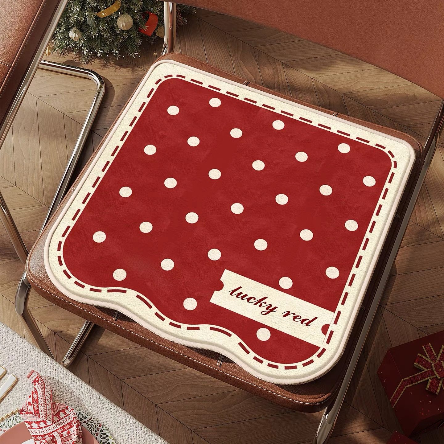 轻奢新年红色凳子隔凉屁垫毛绒冬季可水洗大尺寸办公椅当羊绒坐垫,居家布艺,美臀垫/保健坐垫,淘宝优惠券,粉丝福利购,淘宝优惠卷