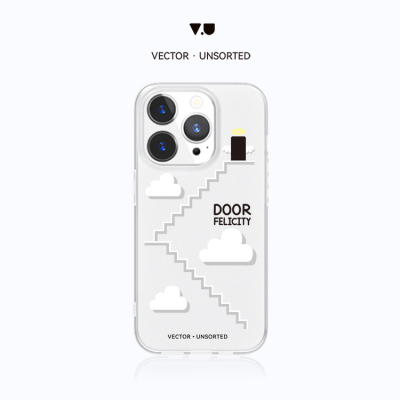 VECTOR UNSORTED幸福之门iPhone12/13/ 14/15/16/Pro/Max原创磨砂透明防摔磁吸手机壳