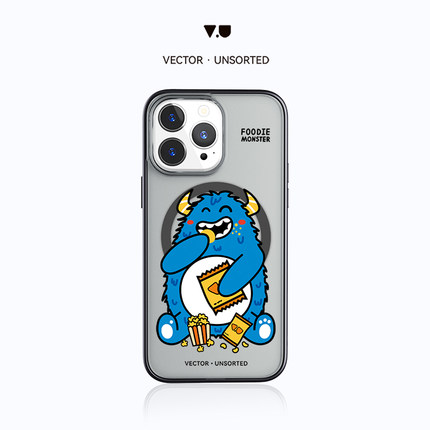 VECTOR UNSORTED好吃“怪”iPhone12/13/14/15/16/17/Pro/Max原创高级感小众设计个性磨砂透明磁吸防摔手机壳