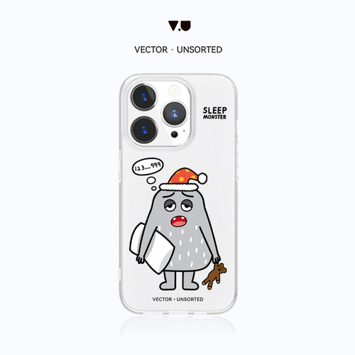 VECTOR UNSORTED失眠怪iPhone12/13/ 14/15/16/Pro/Max原创磨砂透明防摔磁吸手机壳