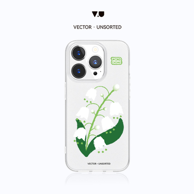 VECTOR UNSORTED铃兰花 iPhone12/13/ 14/15/16/Pro/Max原创磨砂透明防摔磁吸手机壳