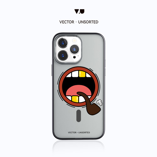 VECTOR UNSORTED“绅士“iPhone12/13/14/15/16/17/Pro/Max原创高级感小众设计个性磨砂透明磁吸防摔手机壳