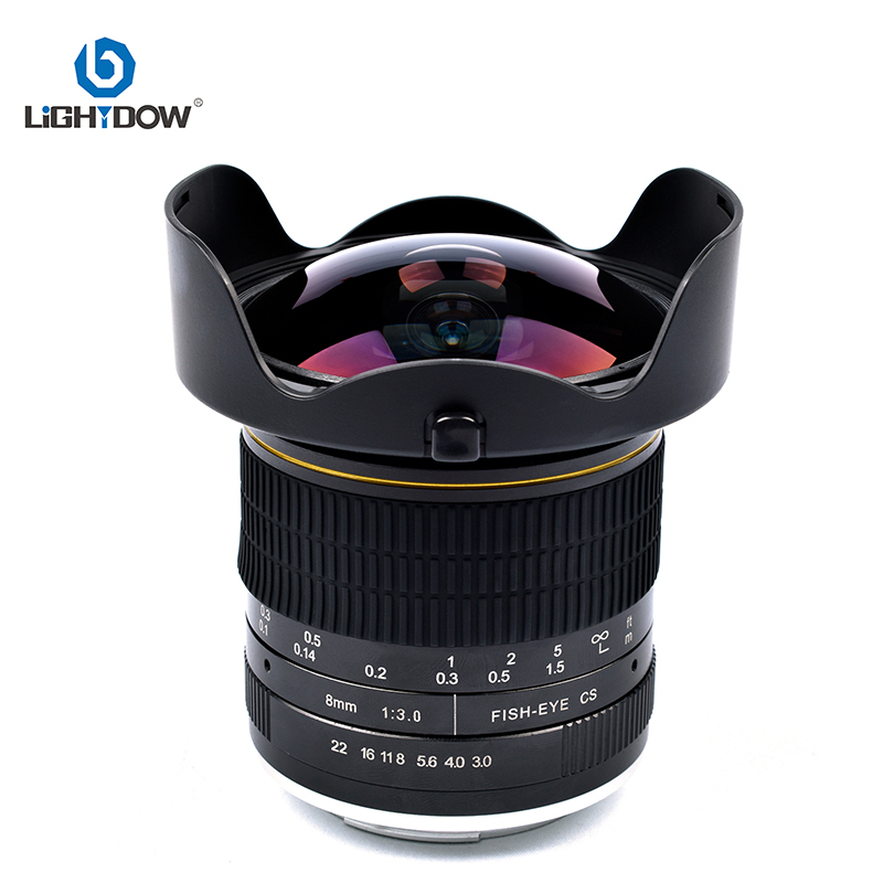 lightdow超广角旅游8mm鱼眼镜头