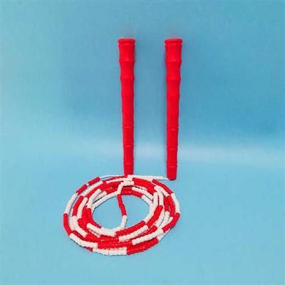 获冠交互长细珠竹节跳绳中小学生团体比赛车轮绕8字花样倍大绳伶