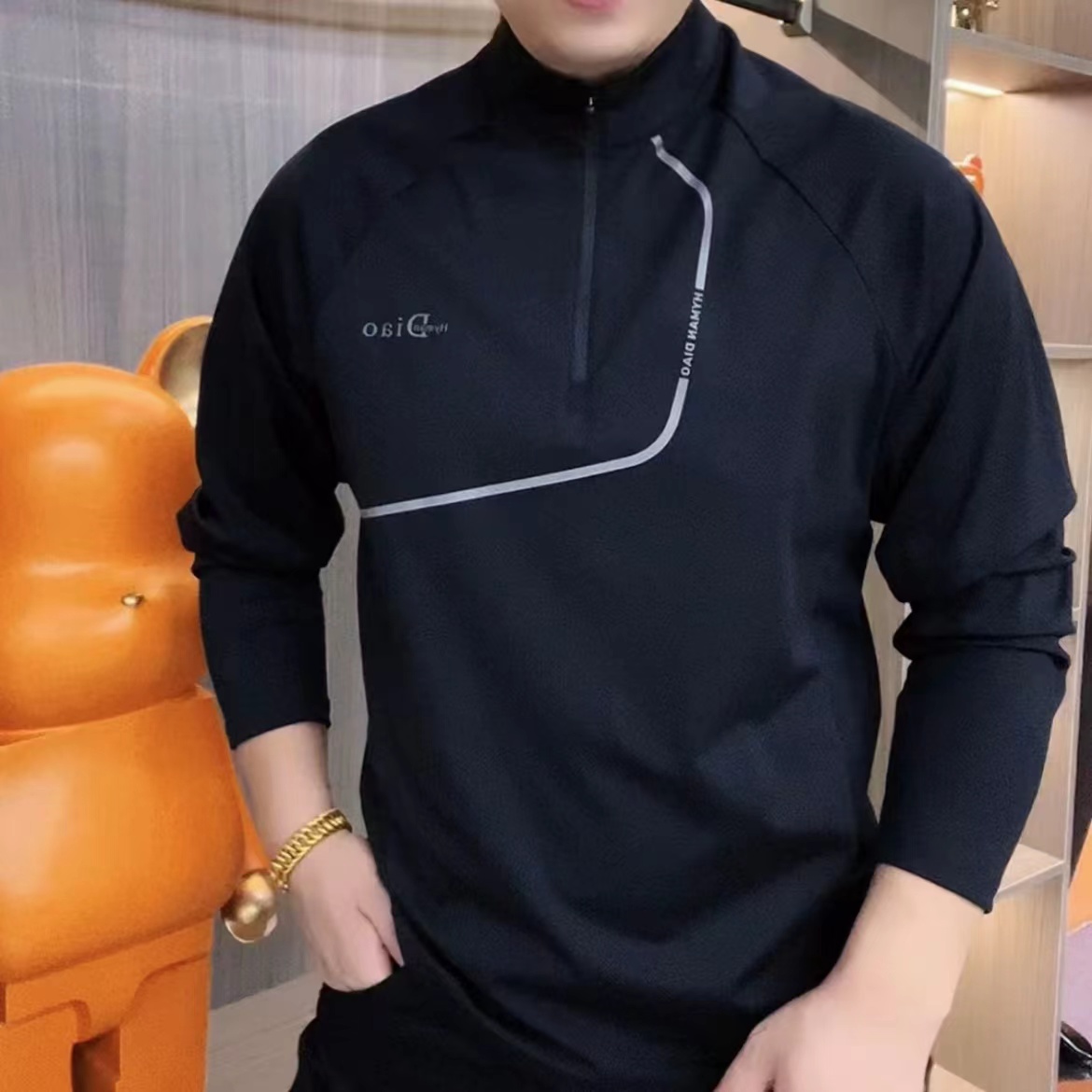 秋季男士新款时尚百搭长袖小衫