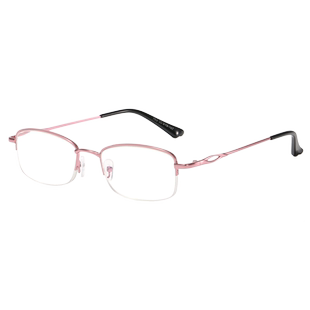 老人100时尚半框架老花镜女款优雅超轻树脂高清防蓝光老光眼镜703