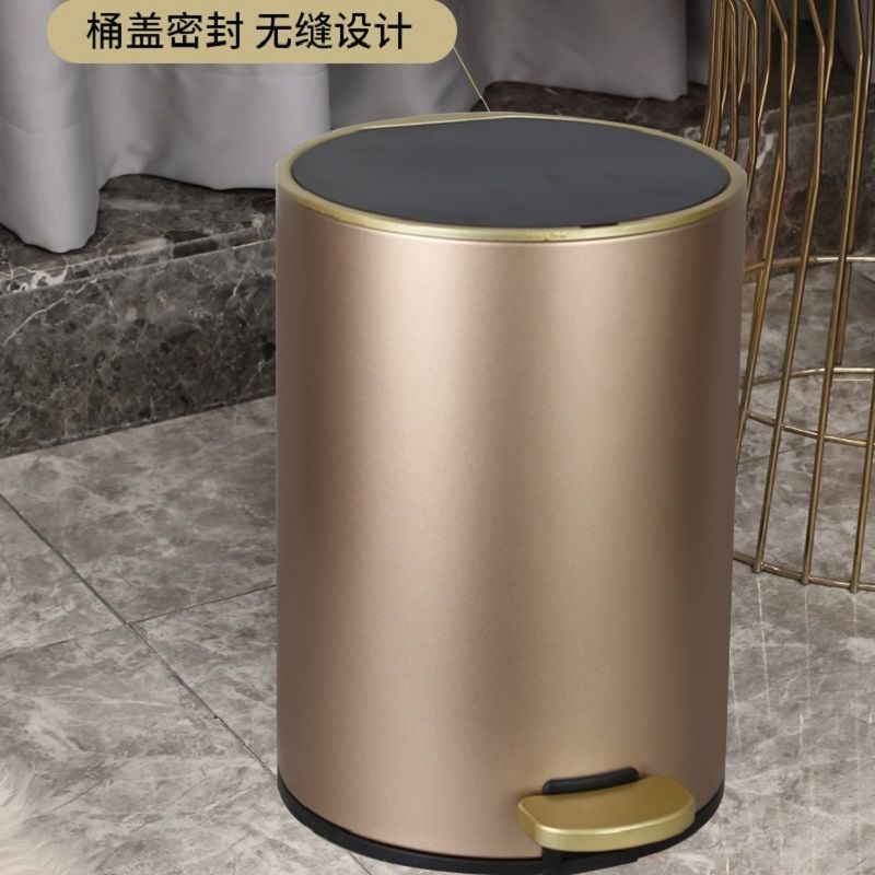 不锈钢脚踏垃圾桶大号有盖