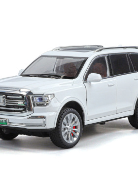 仿真1:24坦克500越野合金汽车模型家居摆件声效回力男生玩具