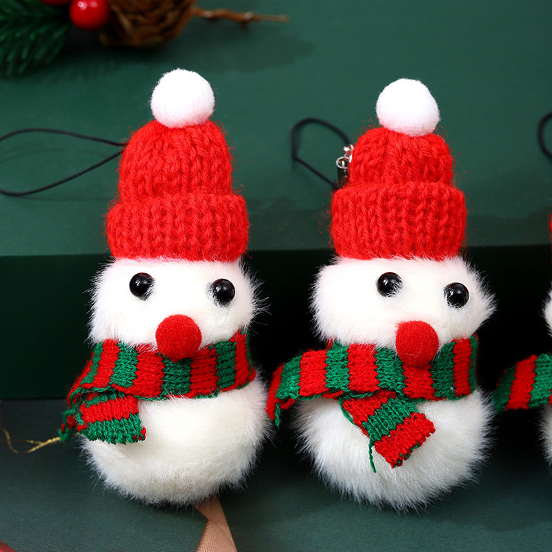 圣诞节装饰品小雪人挂件圣诞树挂饰桌面摆件摆饰公仔迷你雪人娃娃