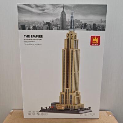 万格建筑5212美国纽约帝国大厦小颗粒兼容1559pcs拼装积木玩具
