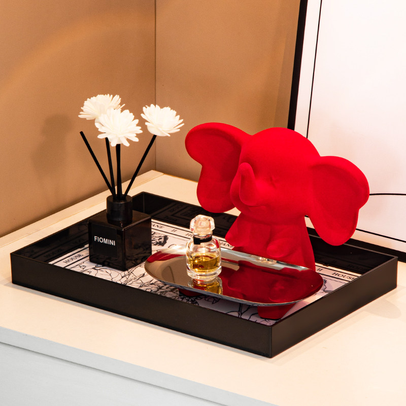 轻奢小飞象摆件玄关收纳置物客厅电视柜家居装饰品乔迁礼物工艺品