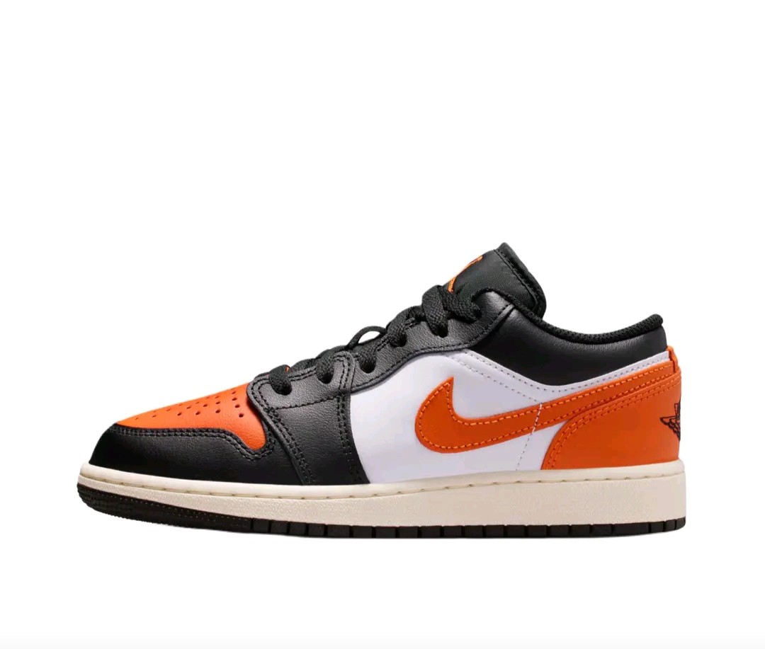 Air Jordan 1 Low AJ1扣碎黑橙男女低帮休闲553560-081YD仓