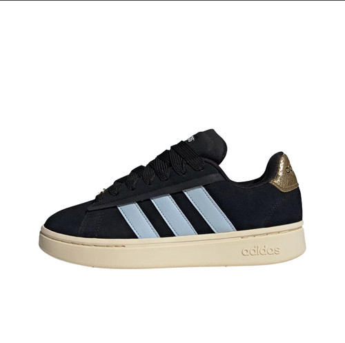 adidas GRAND COURT ALPHA 00S 女款 黑色女士休闲板鞋JH8671 赛