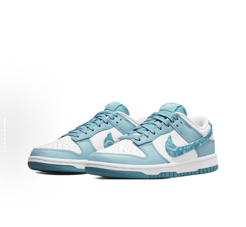 耐克Nike Dunk蓝白腰果花复古女款低帮运动休闲板鞋DH4401-101 周