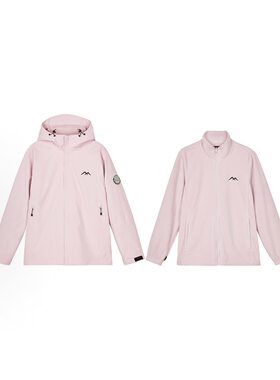 女款三合一防风防水登山冲锋衣L424W168 石头/湖北仓