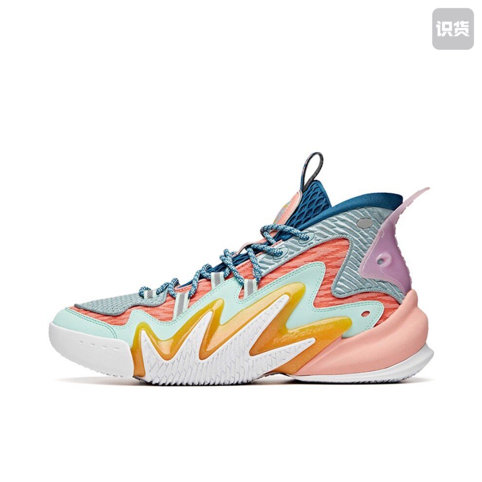 安踏 狂潮2代减震防滑耐磨篮球鞋疯人院 112031602-8湖北48有