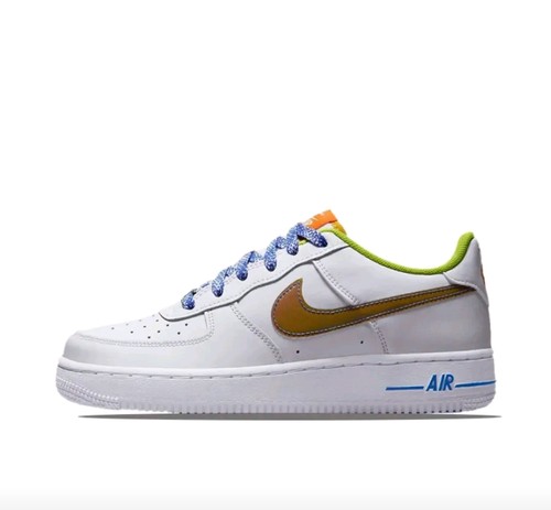 Nike Air Force 1 AF1 GS白绿蓝DQ7767-100博隆