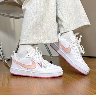 2白粉复古低帮女子滑板鞋 耐克Nike Low Borough meet仓 Court