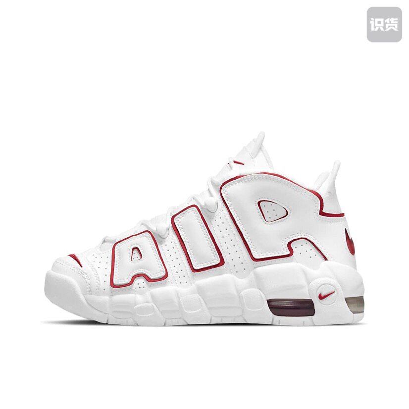 Nike Air More运动休闲鞋 GS/白色/红色 DJ5988-100湖北48仓