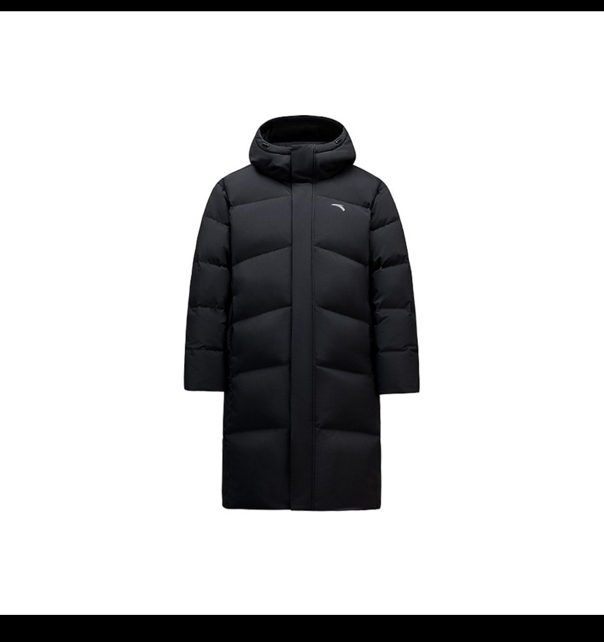 Anta安踏火山岩 防泼水中长款羽绒服 男款 基础黑952617902-3丁浩