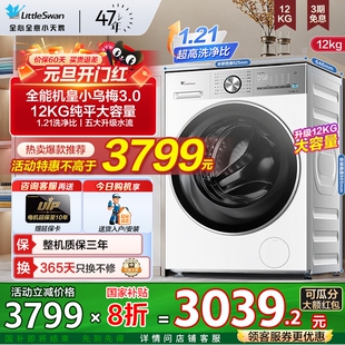 10KG全自动滚筒家用E10PRO 小天鹅小乌梅3.0洗衣机12 纯平全嵌