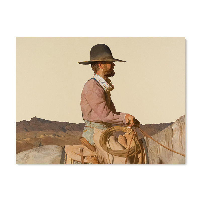 【特惠捡漏】Brett Allen Johnson复刻艺术画复古风骑马装饰画芯