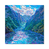 特惠捡漏 Erin Hanson油画家复刻艺术版 画印象派风景装 饰画芯