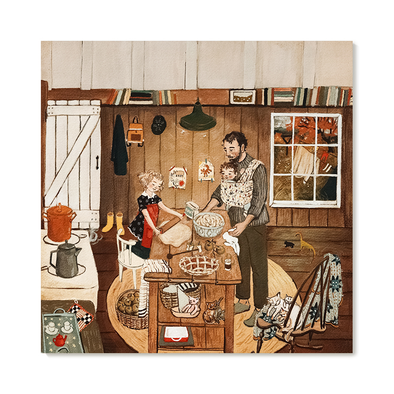 【特惠捡漏】插画师Lore Pemberton复刻艺术版画治愈亲子装饰画芯