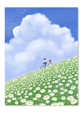 【特惠捡漏】插画师Subin复刻艺术版画清新韩系治愈风景装饰画芯