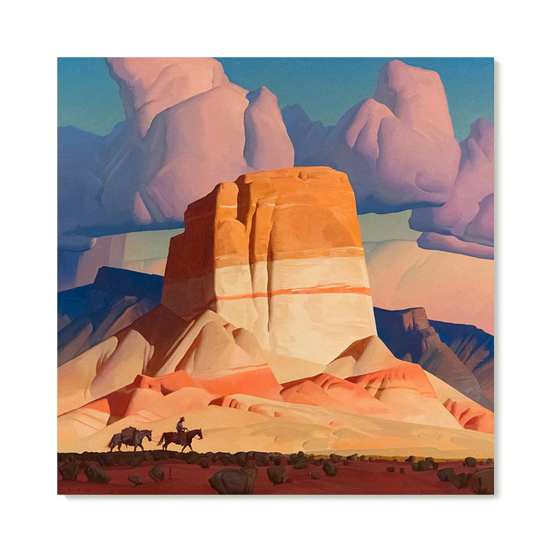 【特惠捡漏】Brett Allen Johnson复刻艺术画背靠山风景装饰画芯