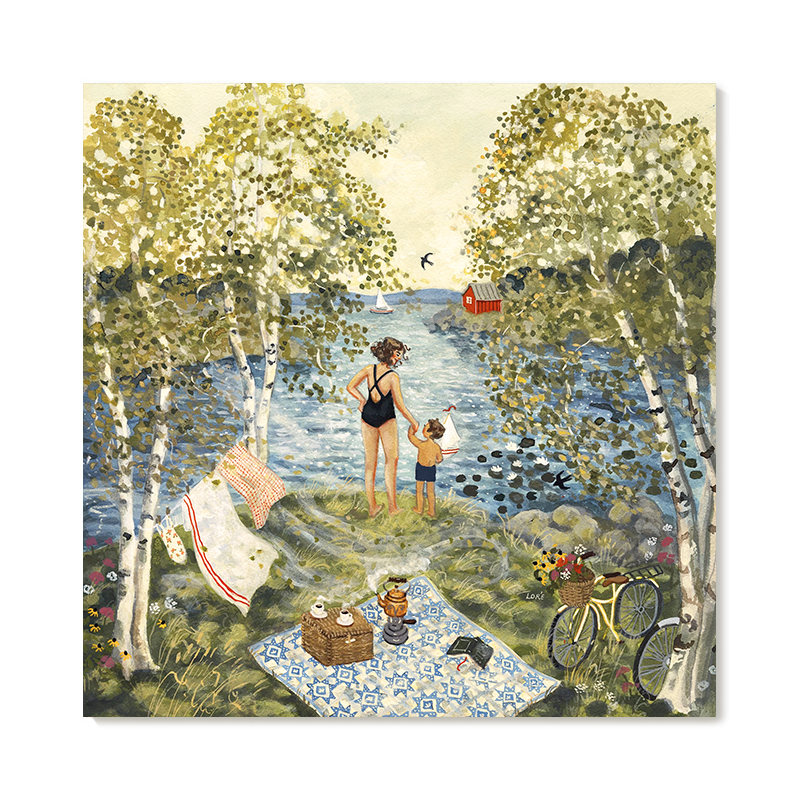 【特惠捡漏】插画师Lore Pemberton复刻艺术版画治愈亲子装饰画芯