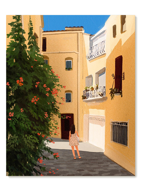 【特惠捡漏】插画师Subin复刻艺术版画清新韩系治愈风景装饰画芯