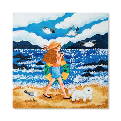 【特惠捡漏】插画师Prairie复刻艺术版画卡通大海儿童房装饰画芯