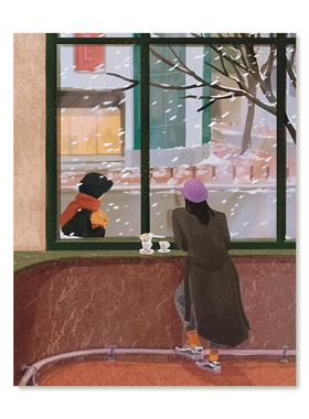 【特惠捡漏】插画师Subin复刻艺术版画清新韩系治愈风景装饰画芯