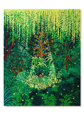 【特惠捡漏】插画师Prairie复刻艺术版画绿色治愈儿童房装饰画芯