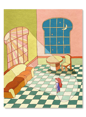 【特惠捡漏】Asami Watanabe多巴胺复刻艺术插画复古抽象装饰画芯