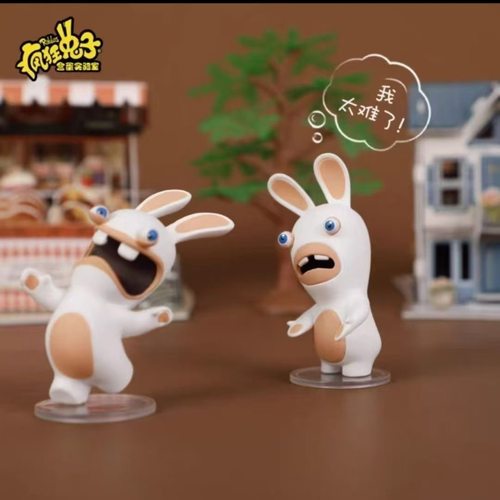 正版疯狂的兔子盒蛋实验室手办可爱艺术玩偶公仔可爱桌面摆件礼物