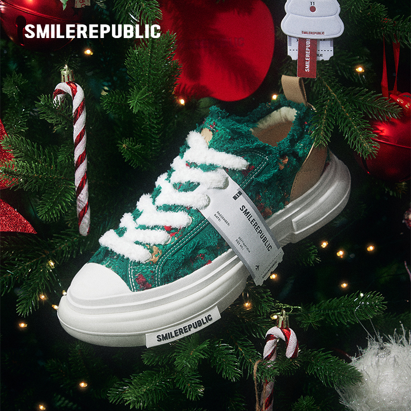 smilerepublic圣诞限定帆布鞋