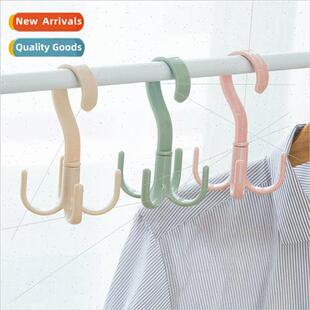 claws bag hooks Creative four closet rotary multifunctional